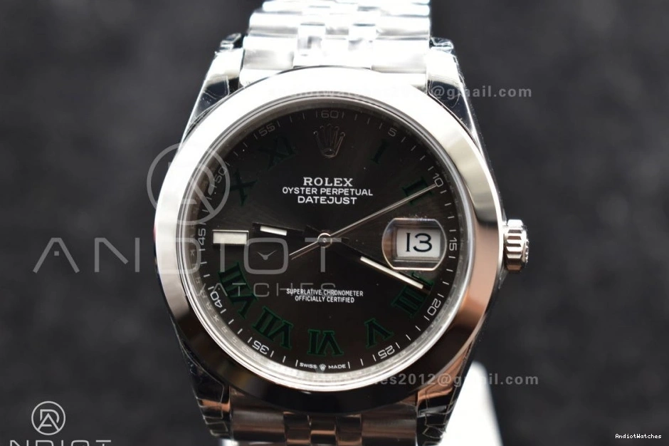 VS FashionForward 41 Jubilee Steel 642 on Green 1:1 126334 DateJust Roman VSF Gray 904L Best Dial SS Edition Bracelet 0923
